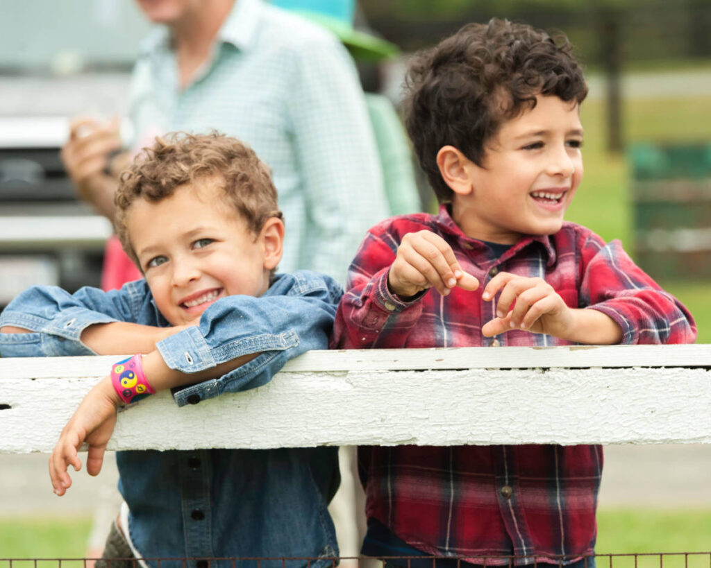 Children enjoying the Foxfield races